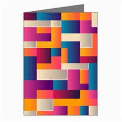 Abstract Geometry Blocks Greeting Cards (pkg Of 8) by anzea