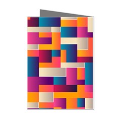 Abstract Geometry Blocks Mini Greeting Cards (pkg Of 8)