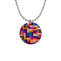 Abstract Geometry Blocks 1  Button Necklace