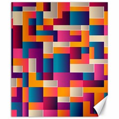 Abstract Geometry Blocks Canvas 8  X 10  by anzea