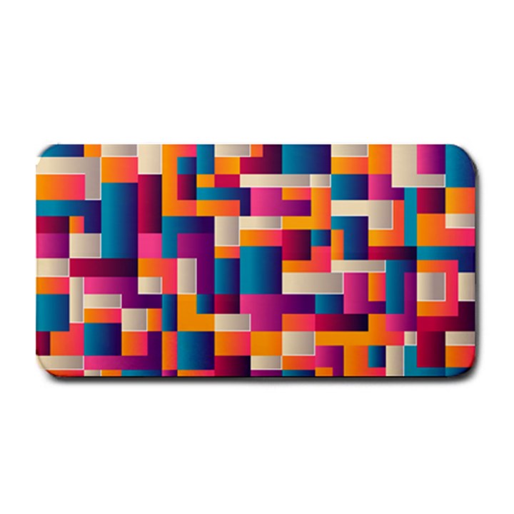 Abstract Geometry Blocks Medium Bar Mat