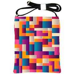 Abstract Geometry Blocks Shoulder Sling Bag