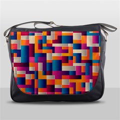 Abstract Geometry Blocks Messenger Bag by anzea