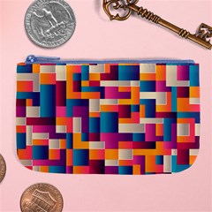 Abstract Geometry Blocks Large Coin Purse by anzea