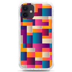 Abstract Geometry Blocks Iphone 12 Mini Tpu Uv Print Case	