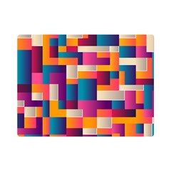 Abstract Geometry Blocks Premium Plush Fleece Blanket (mini) by anzea