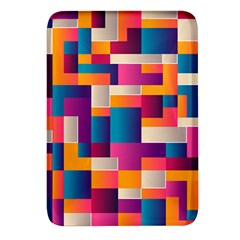 Abstract Geometry Blocks Rectangular Glass Fridge Magnet (4 Pack)