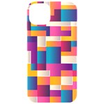 Abstract Geometry Blocks iPhone 15 Pro Black UV Print PC Hardshell Case Front