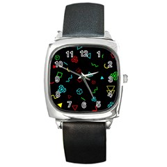 Amoled Square Metal Watch