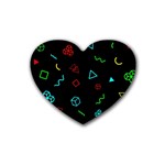 Amoled Rubber Heart Coaster (4 pack) Front