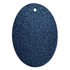 Blue Denim Fabric Ornament (oval)