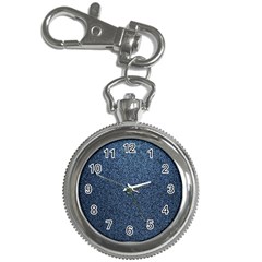 Blue Denim Fabric Key Chain Watches by kyorashop23