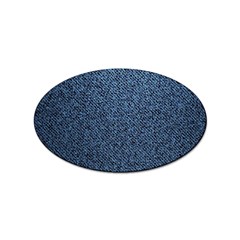 Blue Denim Fabric Sticker Oval (10 Pack) by kyorashop23