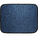 Blue Denim Fabric Two Sides Fleece Blanket (Mini) 35 x27  Blanket Front