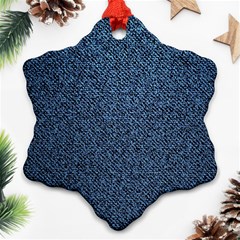 Blue Denim Fabric Ornament (snowflake)