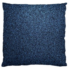 Blue Denim Fabric Standard Premium Plush Fleece Cushion Case (two Sides) by kyorashop23