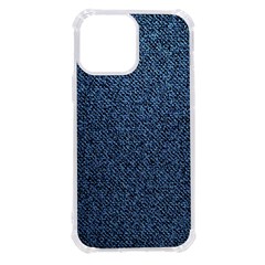 Blue Denim Fabric Iphone 13 Pro Max Tpu Uv Print Case by kyorashop23