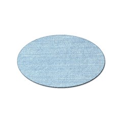 Blue Denim Texture, Macro Sticker Oval (100 Pack) by kyorashop23