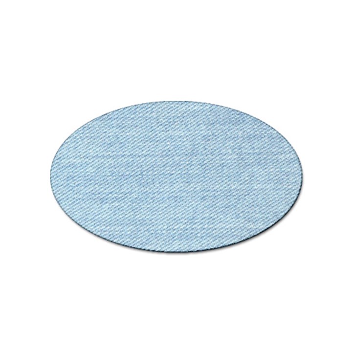 Blue Denim Texture, Macro Sticker Oval (100 pack)