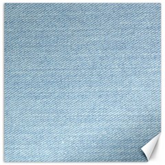 Blue Denim Texture, Macro Canvas 20  X 20  by kyorashop23