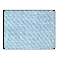 Blue Denim Texture, Macro Fleece Blanket (small) by kyorashop23