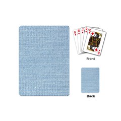 Blue Denim Texture, Macro Playing Cards Single Design (mini)