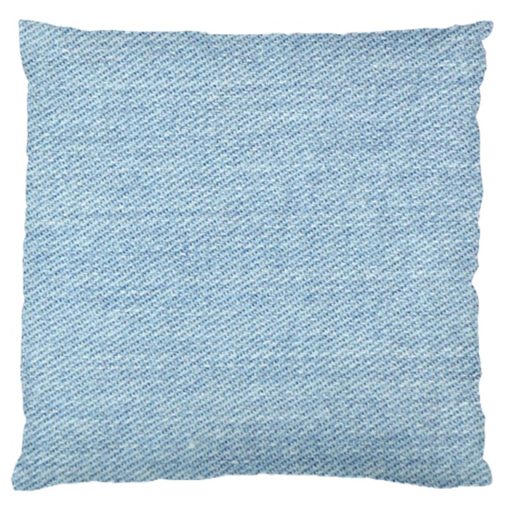 Blue Denim Texture, Macro Large Cushion Case (One Side)