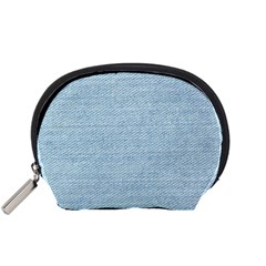 Blue Denim Texture, Macro Accessory Pouch (small) by kyorashop23