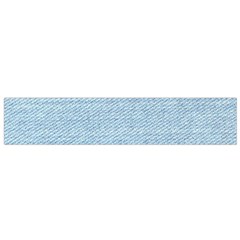 Blue Denim Texture, Macro Small Premium Plush Fleece Scarf