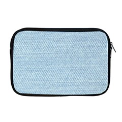 Blue Denim Texture, Macro Apple Macbook Pro 17  Zipper Case by kyorashop23