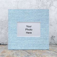 Blue Denim Texture, Macro White Box Photo Frame 4  X 6  by kyorashop23