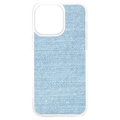 Blue Denim Texture, Macro Iphone 15 Plus Tpu Uv Print Case by kyorashop23