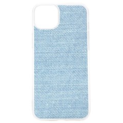 Blue Denim Texture, Macro Iphone 15 Pro Tpu Uv Print Case by kyorashop23