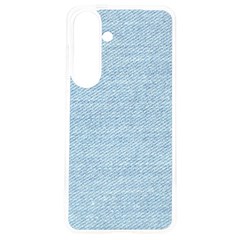 Blue Denim Texture, Macro Samsung Galaxy S24 6 2 Inch Tpu Uv Case