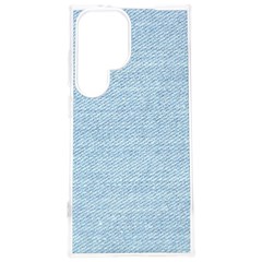 Blue Denim Texture, Macro Samsung Galaxy S24 Plus 6 7 Inch Tpu Uv Case by kyorashop23