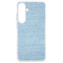 Blue Denim Texture, Macro Samsung Galaxy S24 Ultra 6 9 Inch Tpu Uv Case by kyorashop23