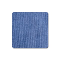 Blue Denim Square Magnet