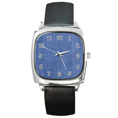 Blue Denim Square Metal Watch by kyorashop23