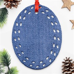 Blue Denim Ornament (oval Filigree)