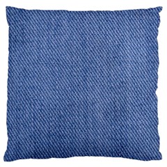 Blue Denim Standard Premium Plush Fleece Cushion Case (two Sides) by kyorashop23