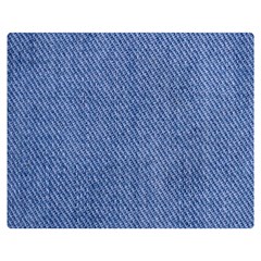 Blue Denim Premium Plush Fleece Blanket (medium) by kyorashop23