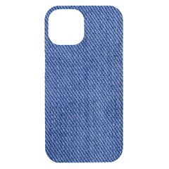 Blue Denim Iphone 15 Black Uv Print Pc Hardshell Case by kyorashop23