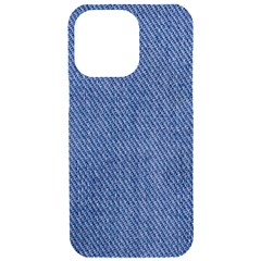 Blue Denim Iphone 15 Pro Max Black Uv Print Pc Hardshell Case by kyorashop23