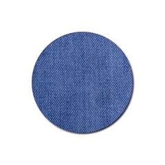 Blue Denim Rubber Round Coaster (4 Pack) by kyorashop23