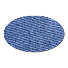 Blue Denim Oval Magnet