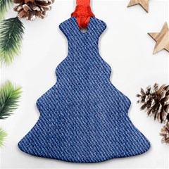 Blue Denim Ornament (christmas Tree) 