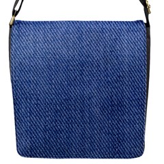 Blue Denim Flap Closure Messenger Bag (s) by kyorashop23