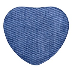 Blue Denim Heart Glass Fridge Magnet (4 Pack) by kyorashop23