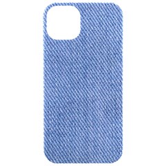 Blue Denim Iphone 15 Pro Black Uv Print Pc Hardshell Case