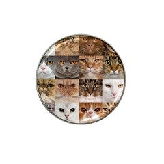 Breeds Of Cats Collage Hat Clip Ball Marker (4 Pack) by kyorashop23